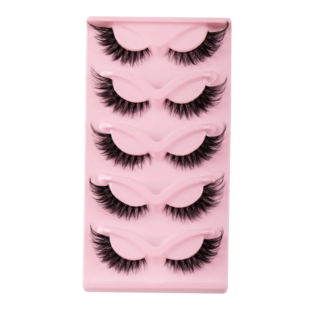 5 Pairs Cat Eye Lashes Faux