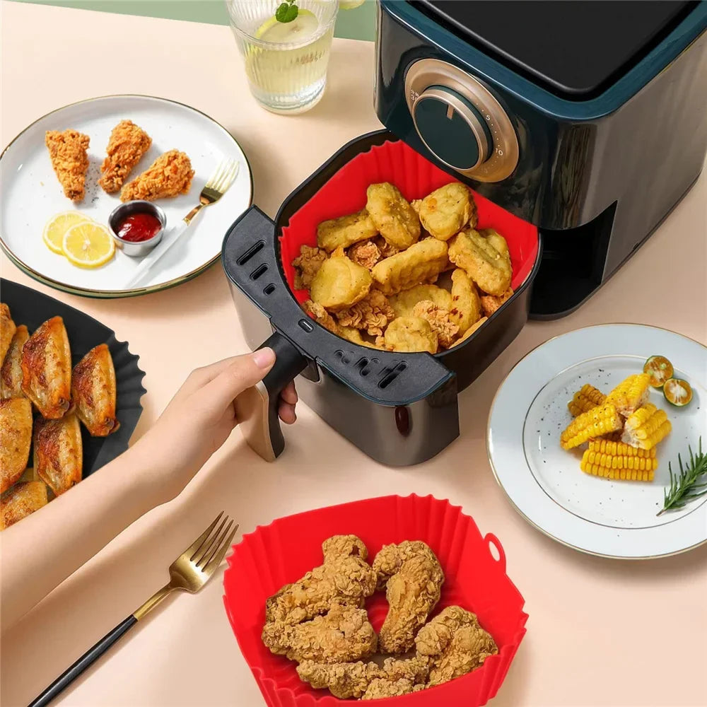 Reusable Airfryer Pan Liner Accessories Silicone