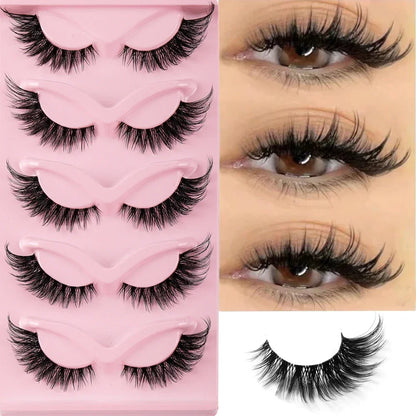 5 Pairs Cat Eye Lashes Faux